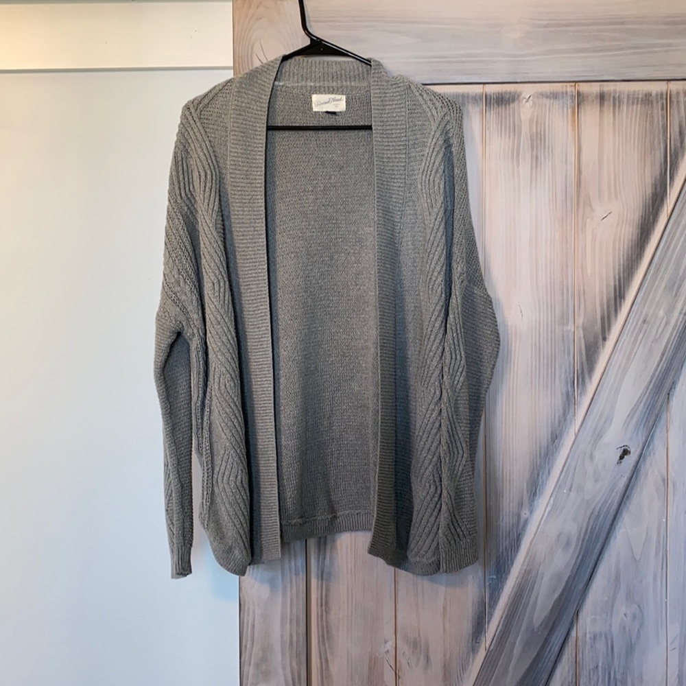 Gray cardigan